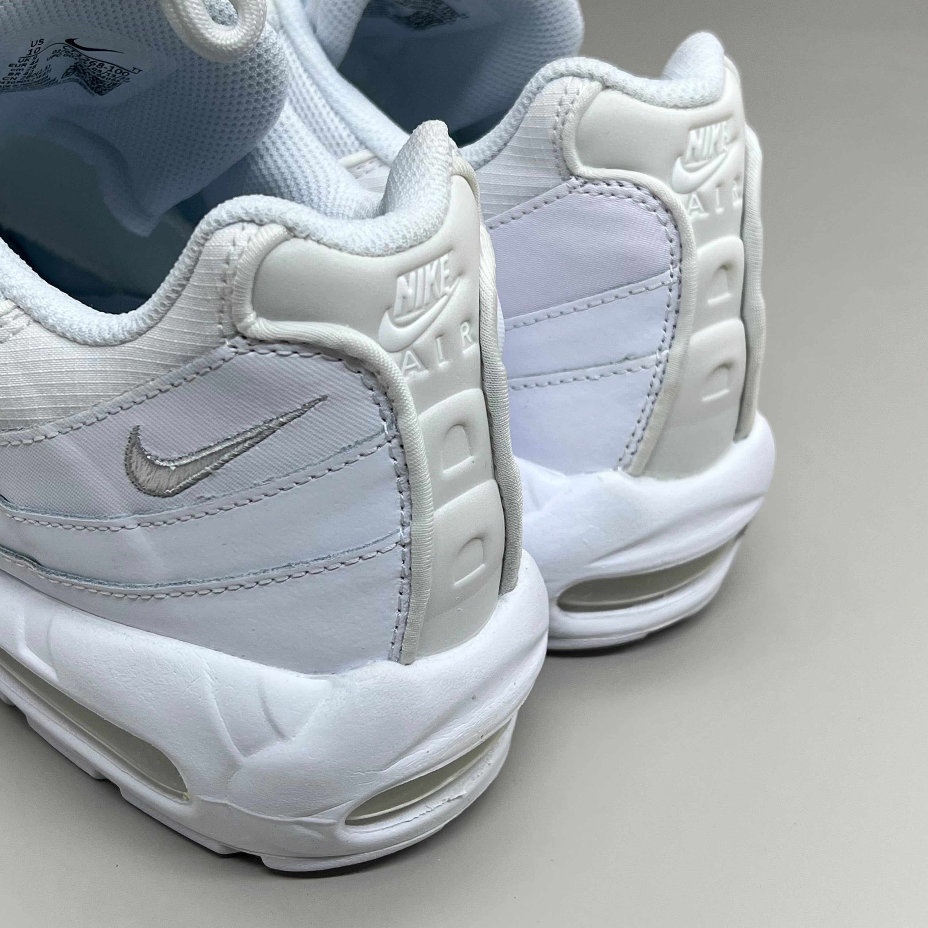 入手困難!! Nike Air Max 95 'White Silver' Men's Nike Men Size 12.5 Air Max 95 Essential White Silver At9865