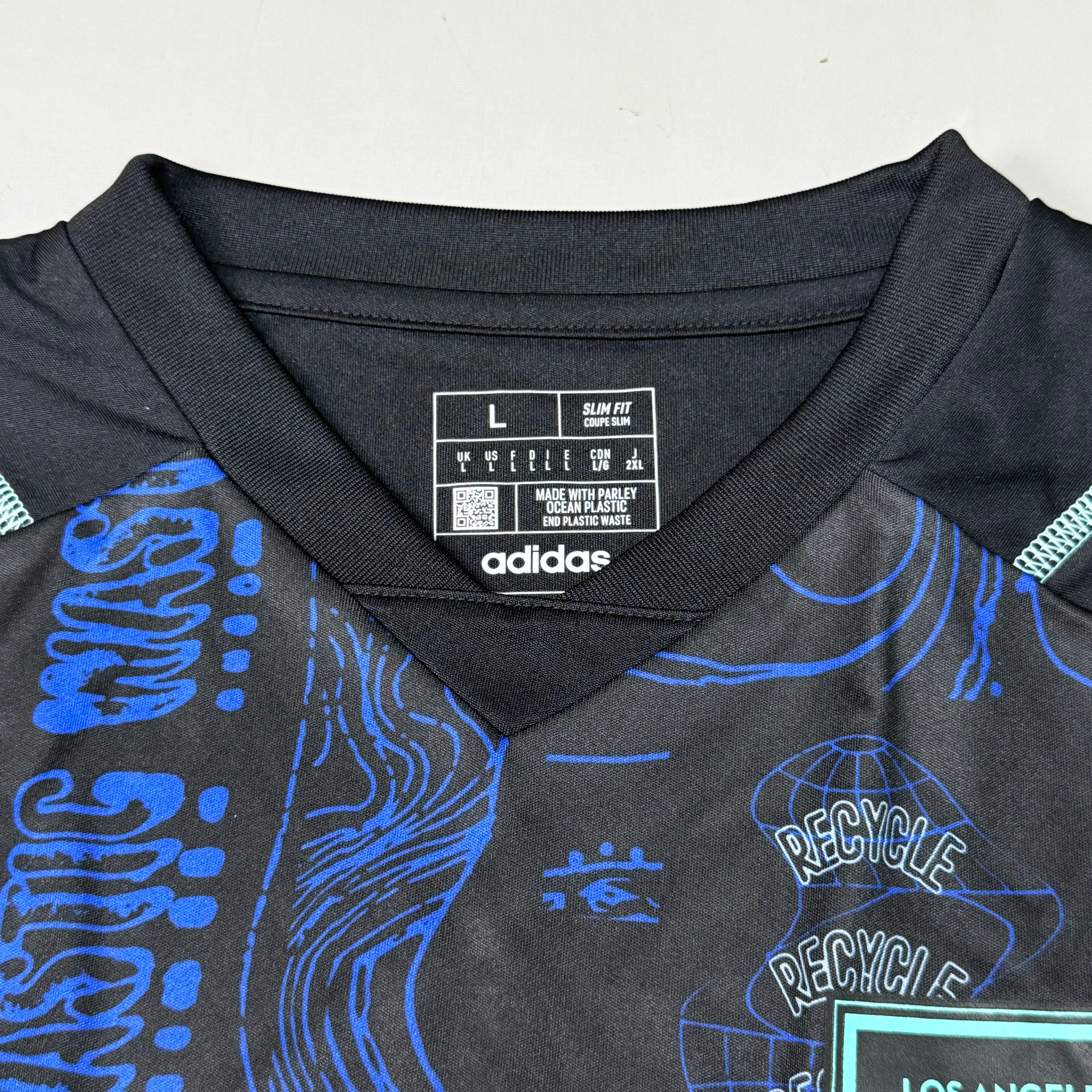 LAFC Los Angeles FC ADIDAS One Planet Soccer Jersey Women's Sz L