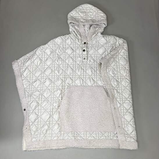アイランド MITCHIES Nylon Poncho w/ Curly Lamb & Piping Canada Fur Womens SZ