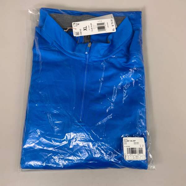 ADIDAS Men's Club 1/4 Zip Golf Sweatshirt Sz-XL Blue Rush HA6148
