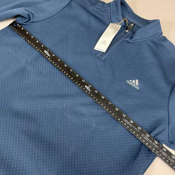 ADIDAS DWR 1/4 Zip Men's Golf Textured Sweatshirt Sz-XL Navy