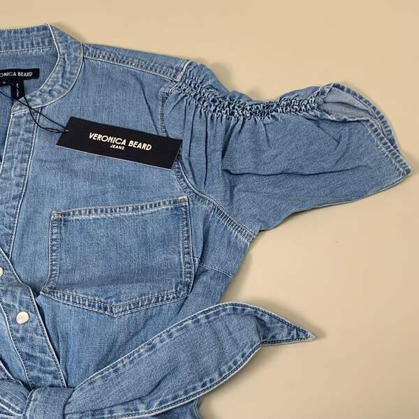 VERONICA BEARD Jeans Women's Dunn Mini Dress Sz-12 Iceberg J24067101286IC |  eBay