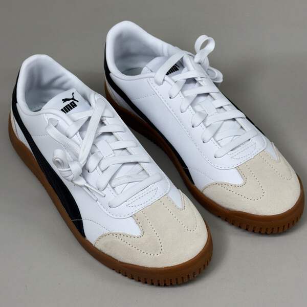 PUMA Club 5v5 Sneaker Suede Rubber Women's Sz 9 White/Black