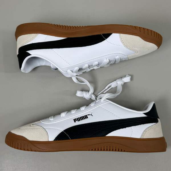 PUMA Club 5v5 Sneaker Suede Rubber Women's Sz 9 White/Black Vapor