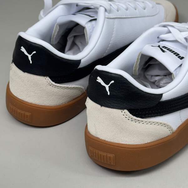 PUMA Club 5v5 Sneaker Suede Rubber Women's Sz 9 White/Black Vapor