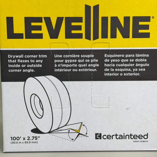 タペストリー RT-116215 LEVELLINE 1 Roll Drywall Corner Tape Sz 100' x 2.75” White
