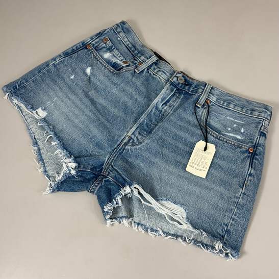 LEVIS 501 Original Fit High Rise Shorts Women's Sz 33 Vague Finish