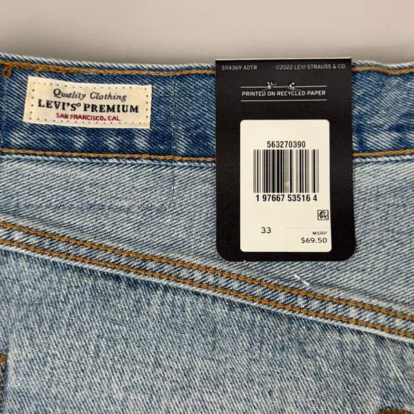 ⭐︎S⭐︎ LEVIS 501 Original Fit High Rise Shorts Women's Sz 33 Vague Finish