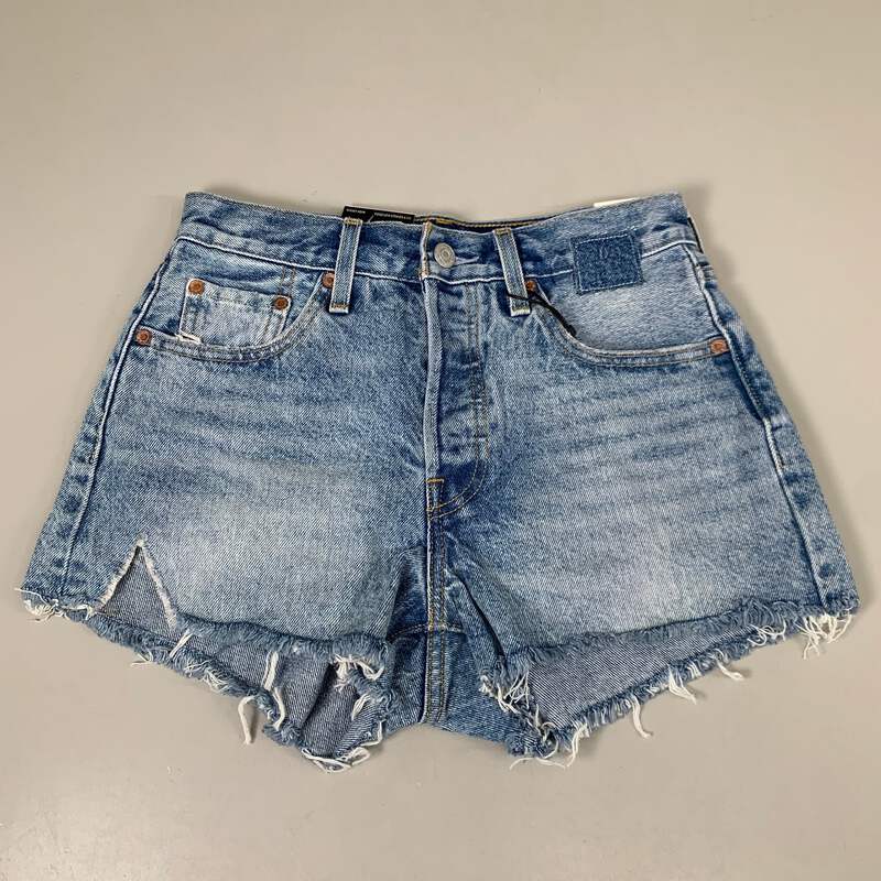 LEVIS 501 Original Fit High Rise Shorts Medium Wash Women's Sz 25
