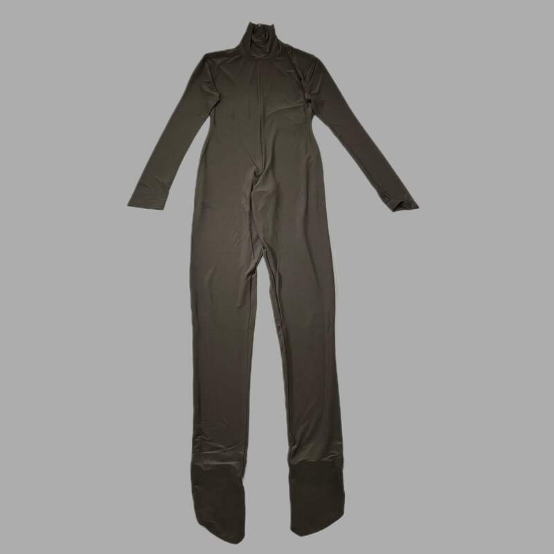 ⭐︎⭐︎⭐︎ NORMA KAMALI Slim Fit Turtleneck Catsuit w/ Footsie Women's Sz S