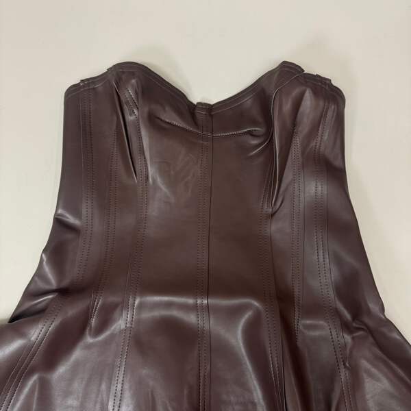 norma kamali brown mini dress Marilou Brown Ruched Satin Maxi Dress