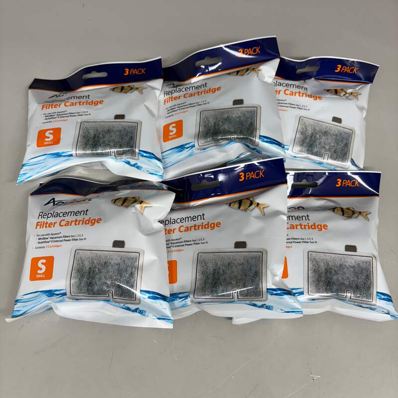 AQUEON (6 PACK) Replacement Filter Cartridges Size Small For Fish