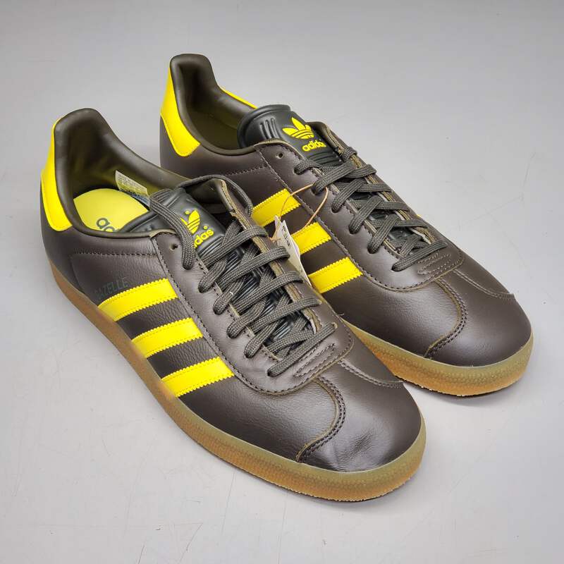 adidas Gazelle - Men's - Shadow Olive Green / Shadow Olive / Impact Yellow - 12 adidas Gazelle - Men's - Shadow Olive Green / Shadow Olive / Impact Yellow - 12
