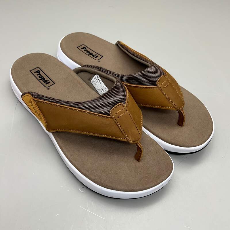 PROPET Easton Cushion Flip Flop Sandal Leather Men display picture 2