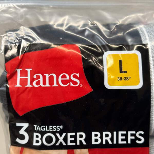 Hanes Original Cotton Boxer Briefs - 2 Pack, 100% Ring-Spun Cotton, Longer Leg, Size S (28-30 Waist), Style 2349AT