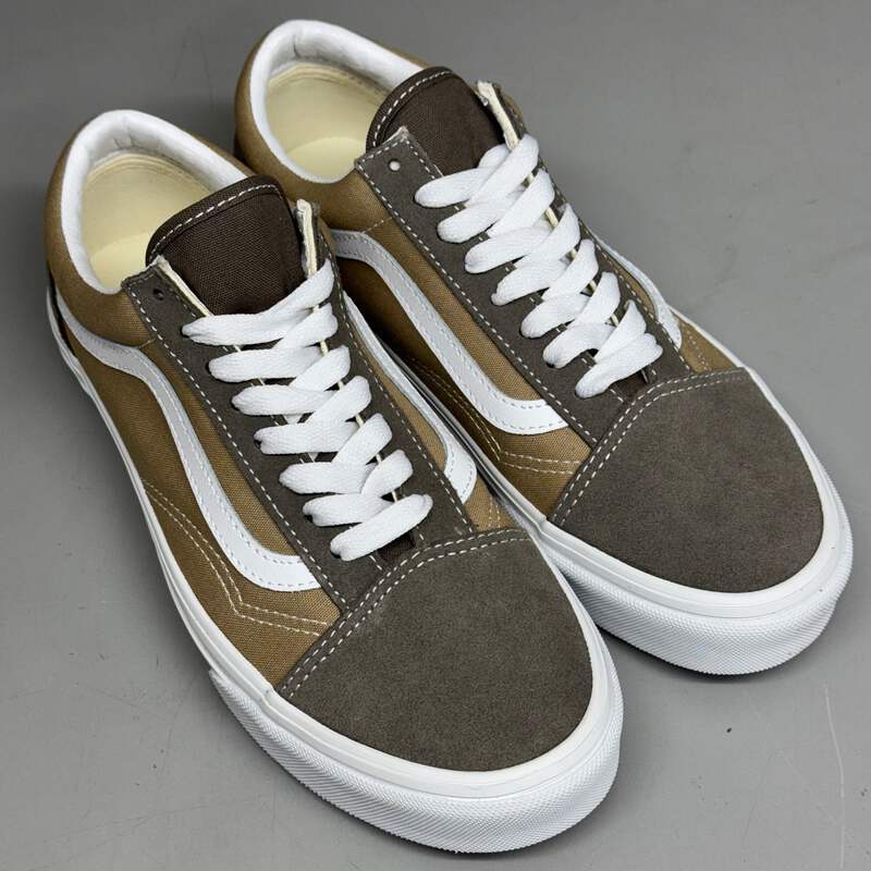 VANS Old Skool Shoe Sz Women's 9.0 Canvas/Suede Block Brown