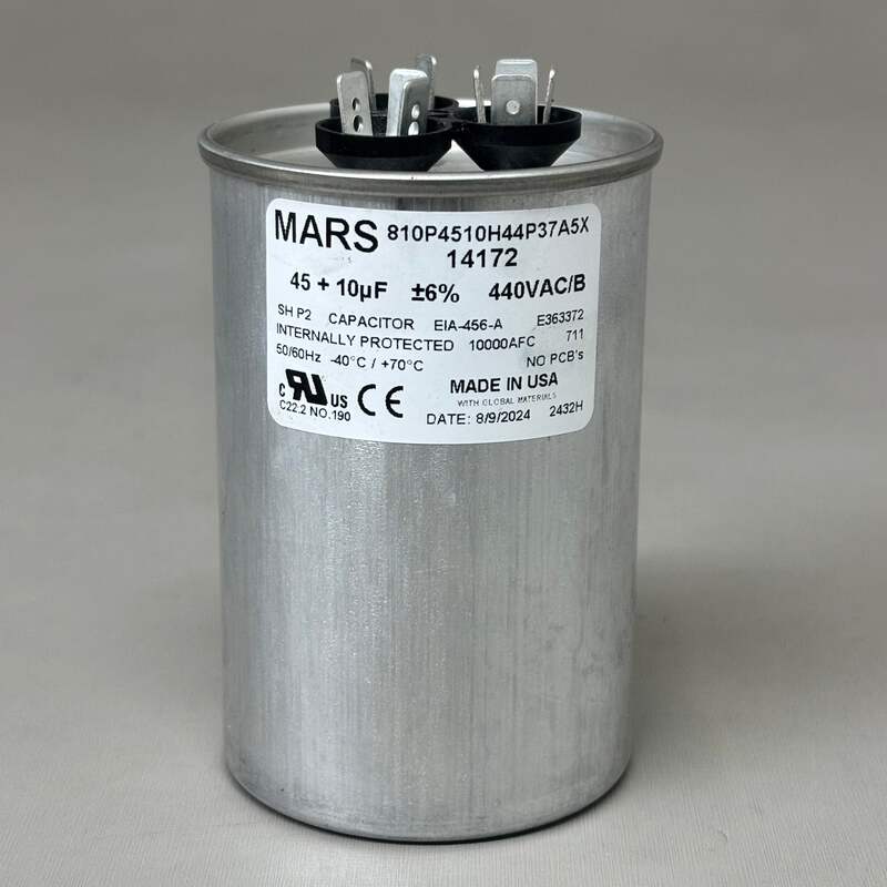 MARS JARD Motor Run Capacitor Dual Voltage Rated 45/10 MFD
