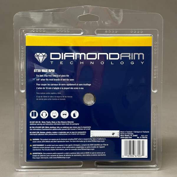180mm 7 Inch Continuous Rim Laser Cut Soft Bond Porcelain CRC180