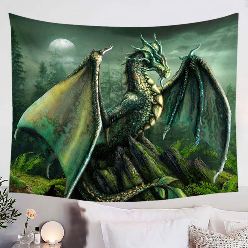 Wall decor. Graceful green dragon. 1 best fantasy suncatcher