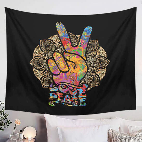 Love Peace Tapestry