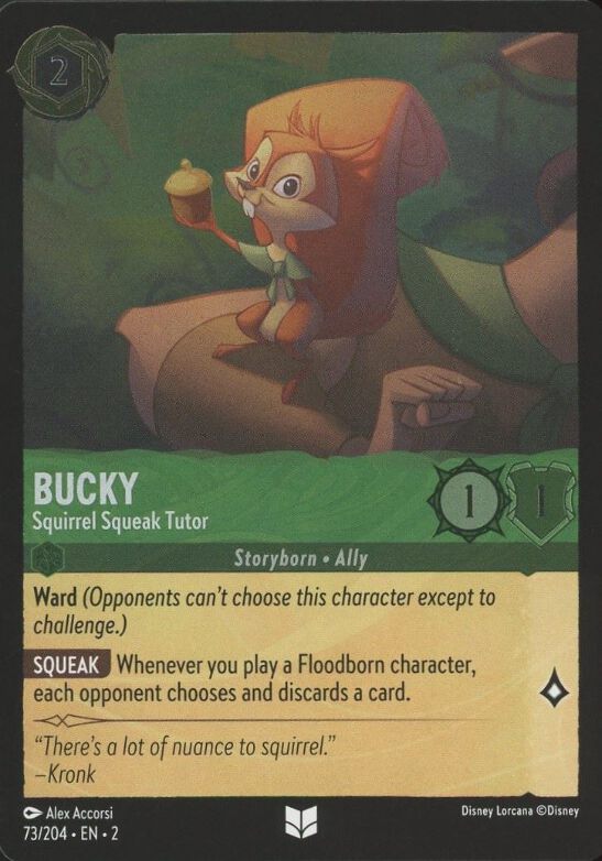 Disney Lorcana: Floodborn Bucky Squirrel Uncommon Foil #73 | eBay