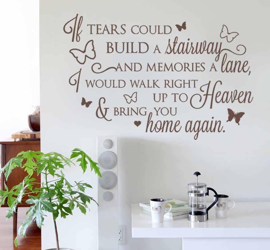 Butterfly Heaven Wall Sticker Wall Chick Decal Art Sticker Quote