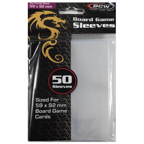 Durable BCW Board Game Card Sleeves Standard European (59mm x 92mm