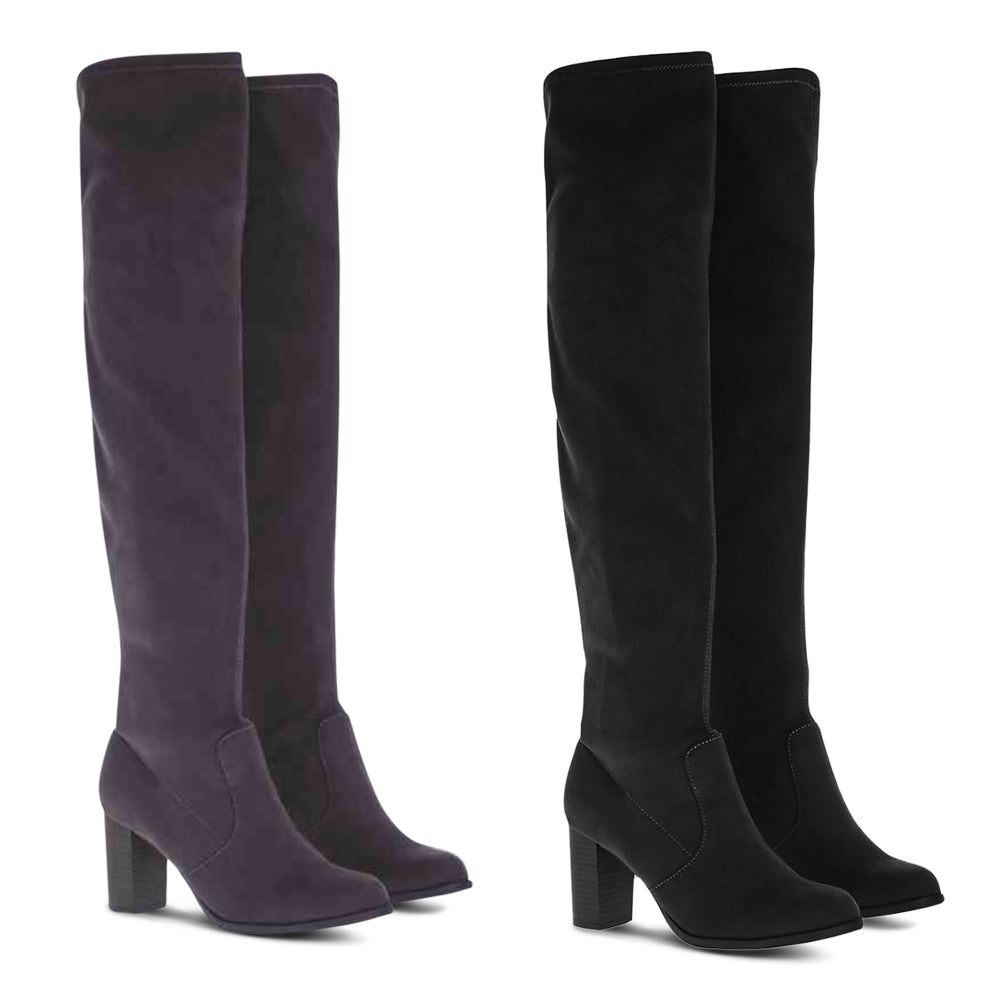 m&s boots knee high