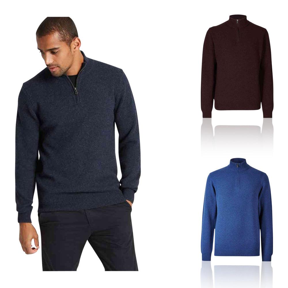 m&s half zip jumper