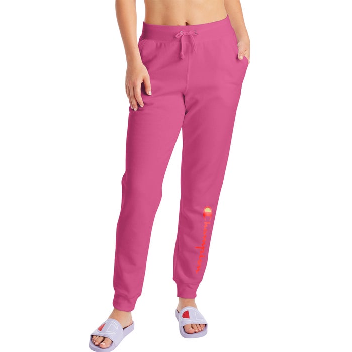 champion powerblend fleece vertical logo womens jogger