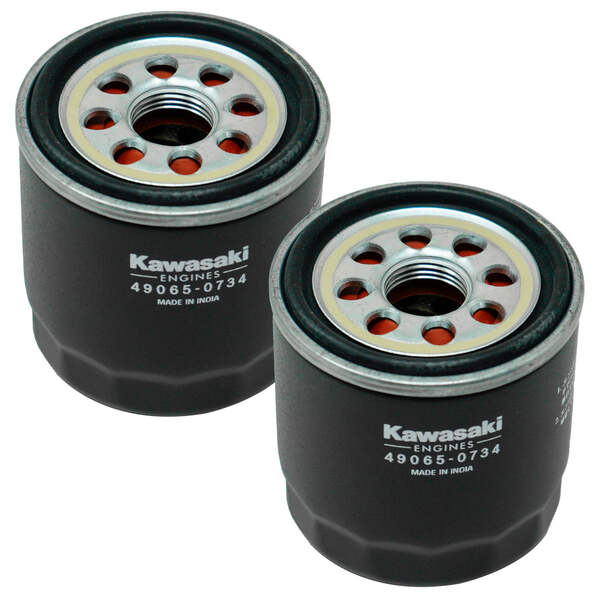 2PK OEM Kawasaki 49065-0734 Oil Filter for FH381V FH451V FR600V