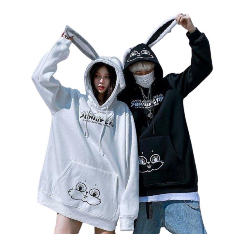 【新品未使用】rabbit Men's Pullover Hoodie Psycho Bunny Henley Button Pullover Hoodie Light Grey Men's