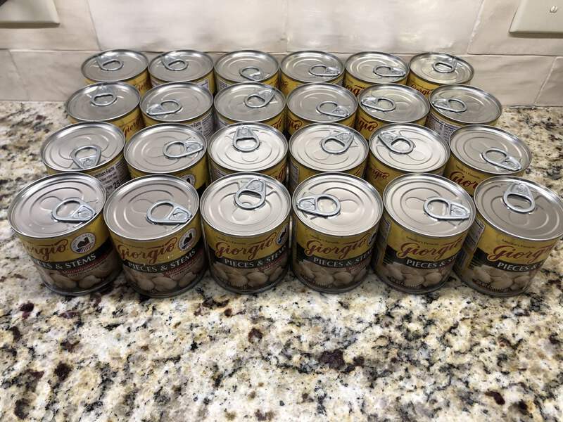 24 Cans Giorgio Mushroom Pieces & Stems – 4 Oz Each – For Soup Pizza Casserole