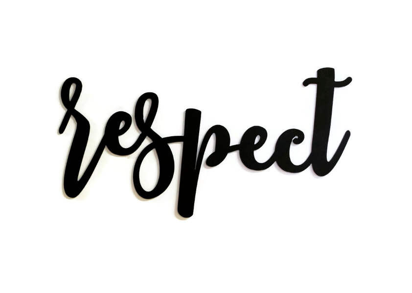 Respect Metal Sign Farmhouse Decor Quotes Sayings Modern