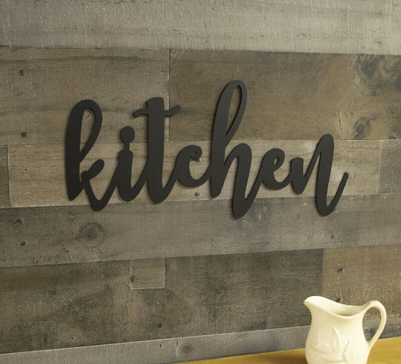 Kitchen Metal Sign Farmhouse Decor Rustic Raw Metal Word Wall Art Housewarmin Ebay