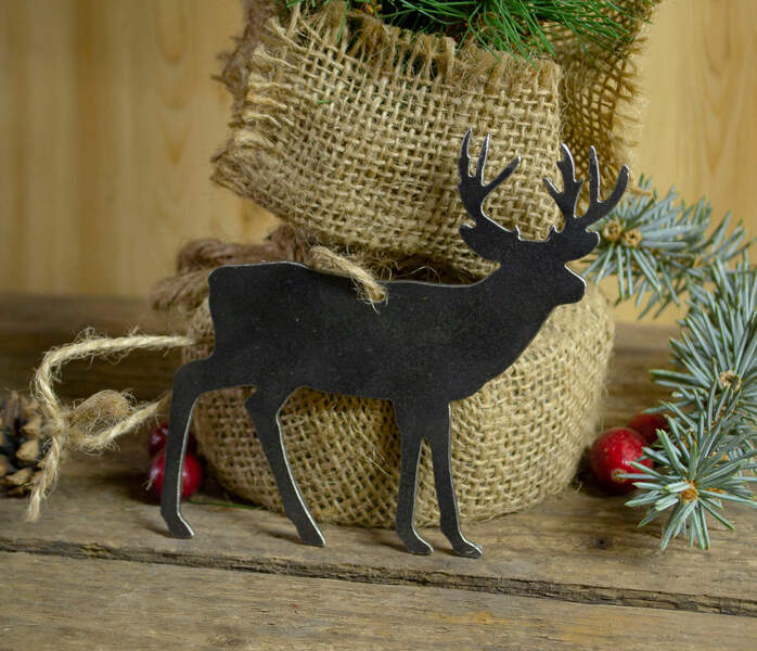 Deer Buck Metal Christmas Ornament Tree Stocking Stuffer Party