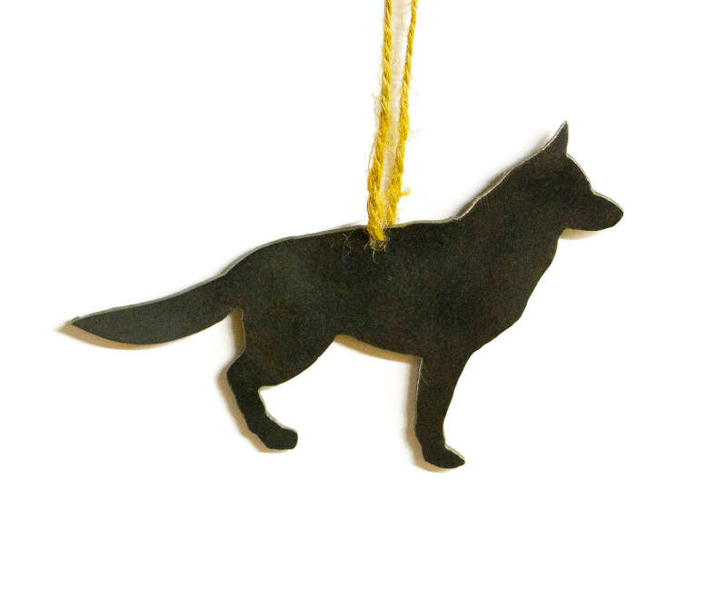 German Shepherd Dog Metal Christmas Ornament Tree Stocking Stuffer