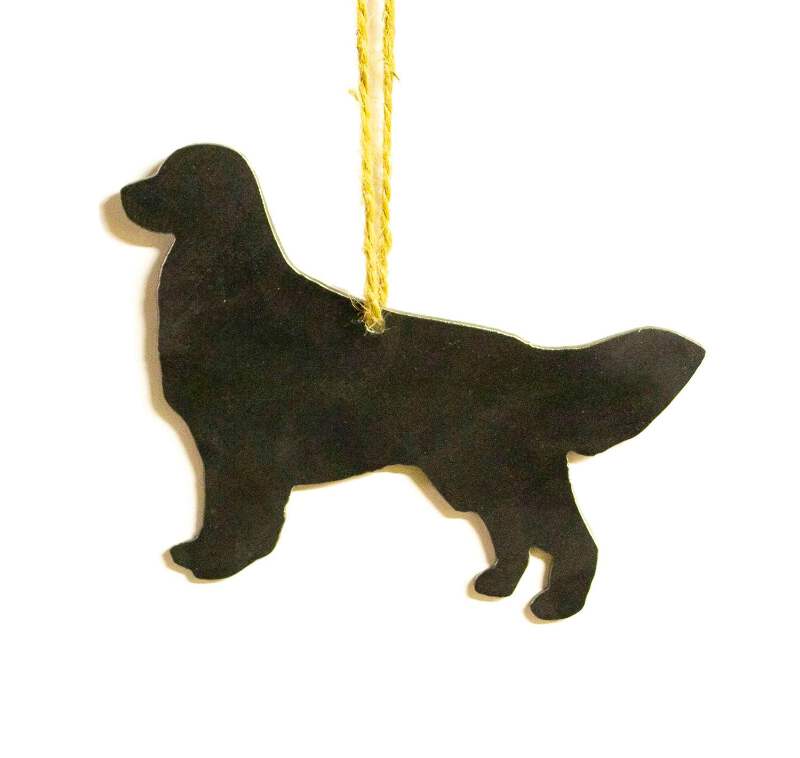Golden Retriever Dog Metal Christmas Ornament Tree Stocking