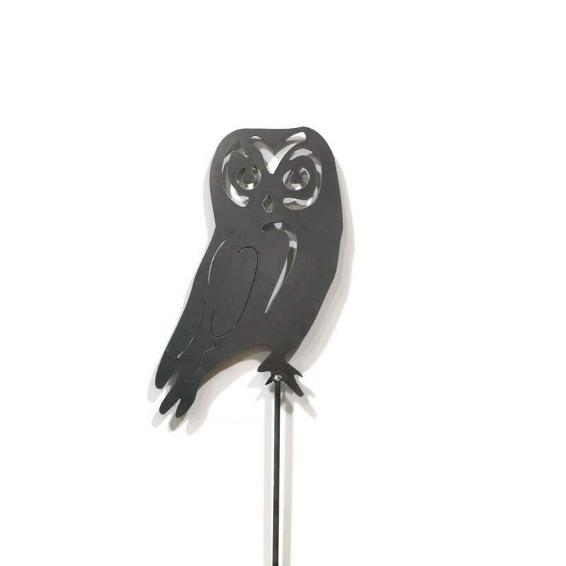 Owl Rust Metal Garden Decoration Bird Yard Art Stake Ebay