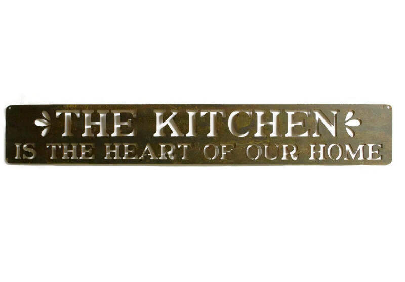 The Kitchen Is The Heart Of Our Home Metal Sign Kitchen Decor Cooking Farmho Ebay