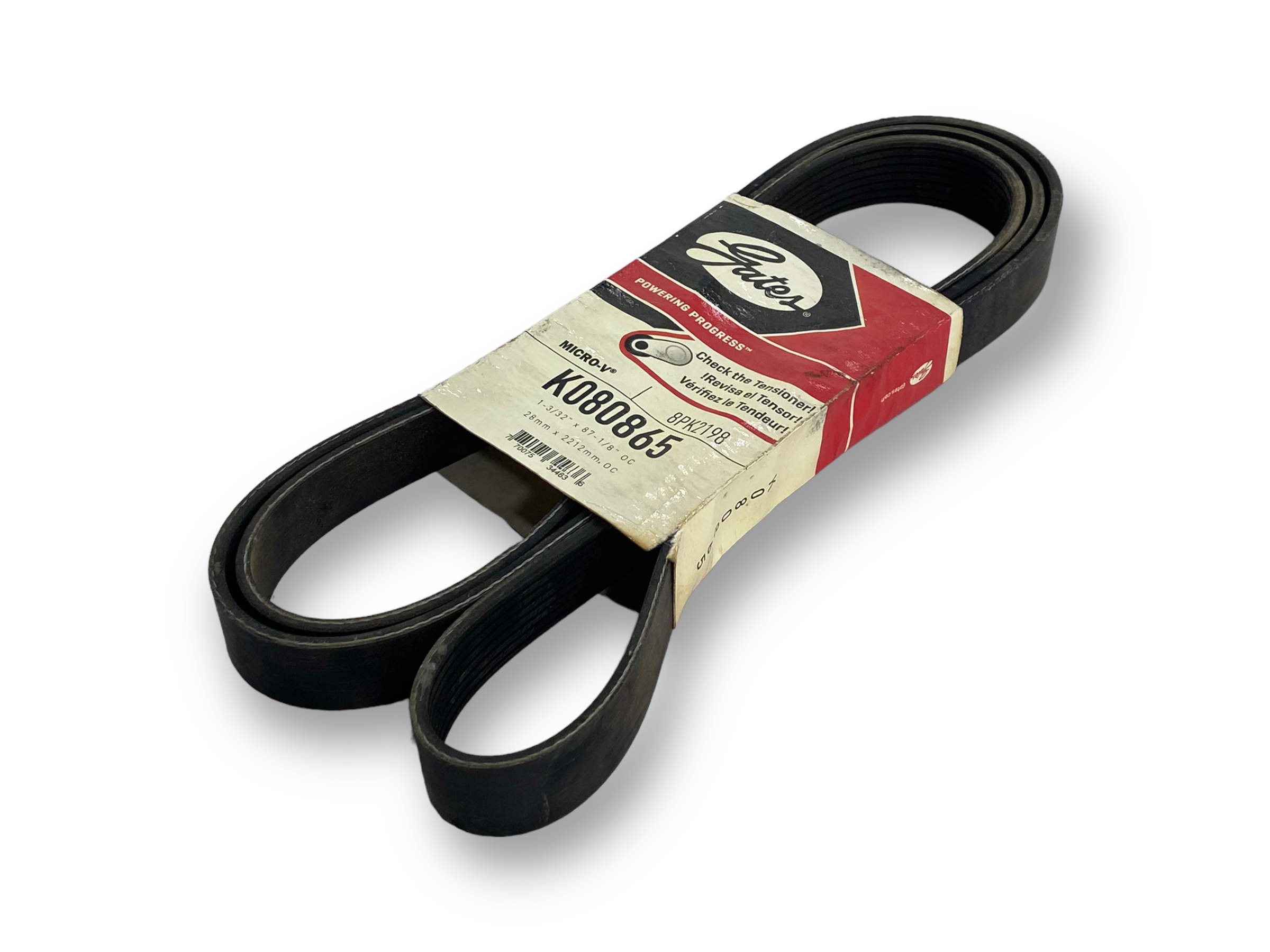 Kit Courroie Accessoires Micro-V GATES K086PK2213 - Pour Système D'Entraînement Auxiliaire Moteur - 10