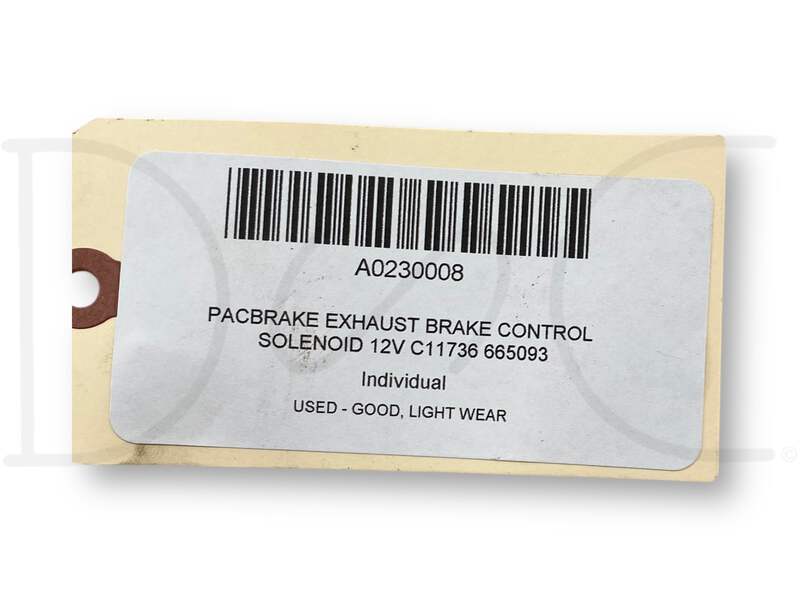 Pacbrake Exhaust Brake Control Solenoid 12V C11736 665093 | eBay