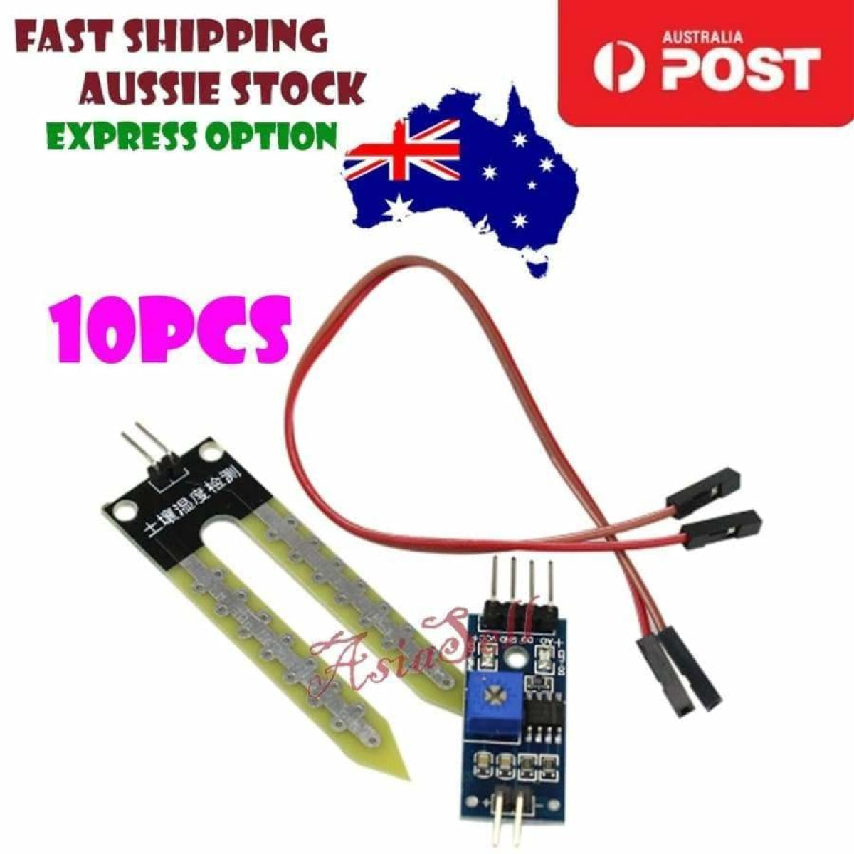 2pcs Soil Hygrometer Humidity Detection Module Soil Moisture Water Sensor