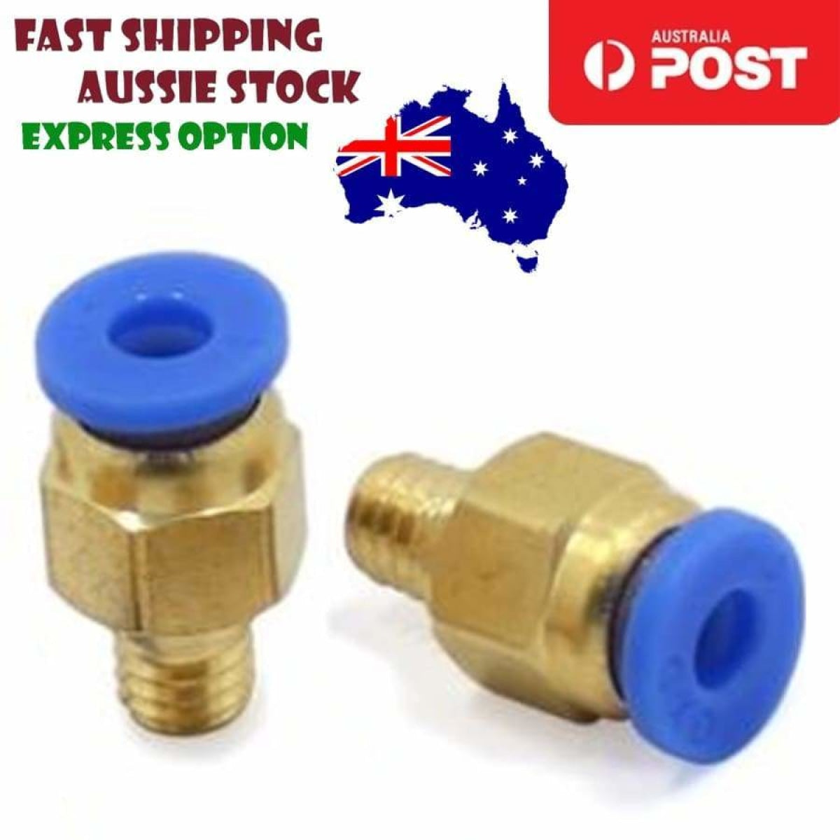PC4-M6 Pneumatic Straight Connector Brass Part For MK8 OD 4mm 2mm Tube Filament