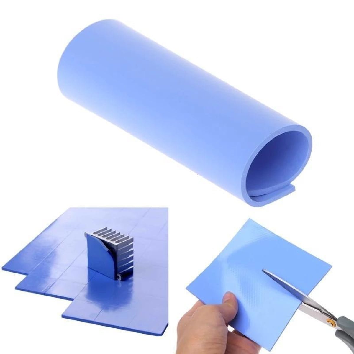10pcs 100x100x1mm GPU CPU Heatsink Cooling Thermal Conductive Silicone Pad Pink