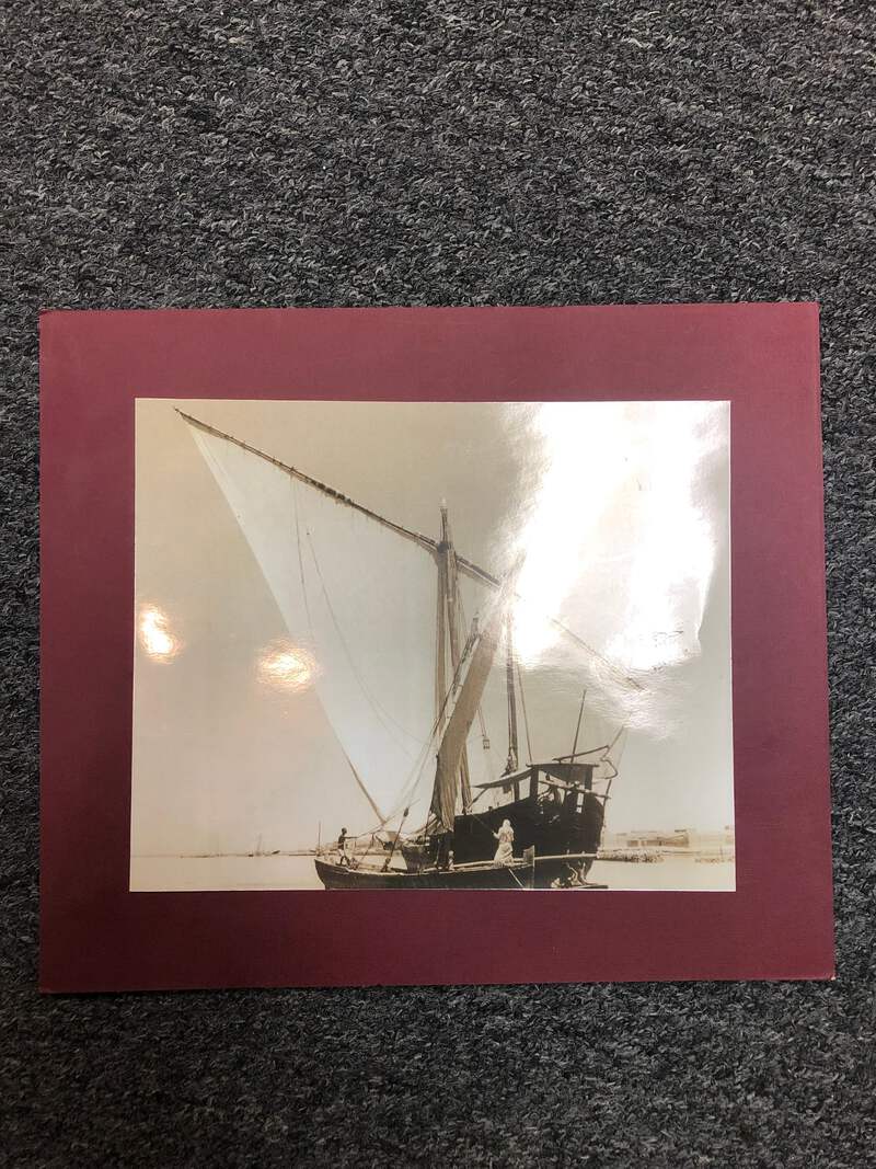 Kuwait Mat Photograph Of An Old Ship From The Past Ebay