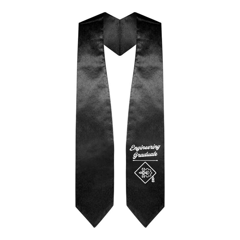 Endea Graduation Black Engineering Graduate Stole/Sash with