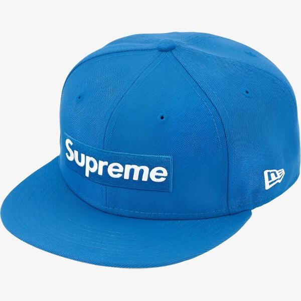 Supreme x New Era Fitted Hat 'Money Box Logo' Light Blue