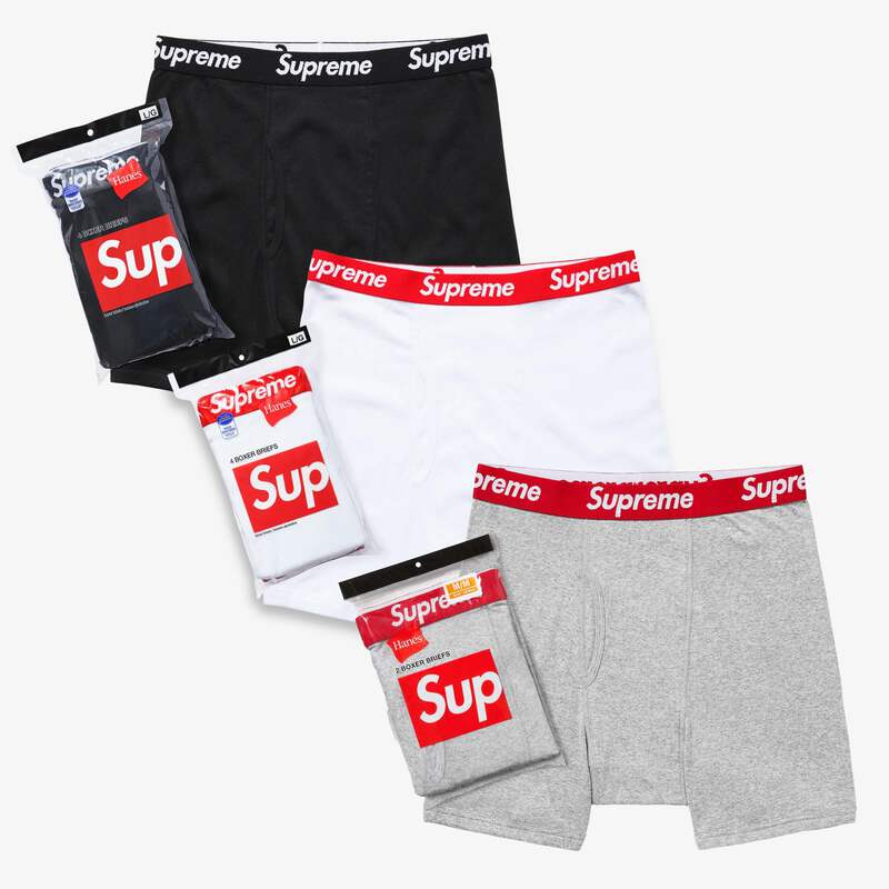 Supreme x Hanes Boxer Briefs (Full Pack) Underwear [100