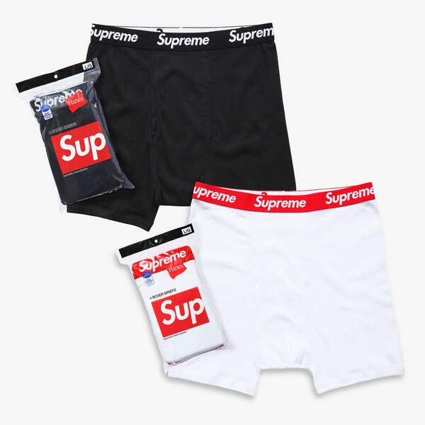 Supreme®/Hanes® Boxer Briefs (8Pack) Supreme x Hanes Boxer Briefs (Full Pack) Underwear [100